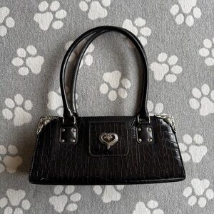 Handbag with Silver Heart Hardware